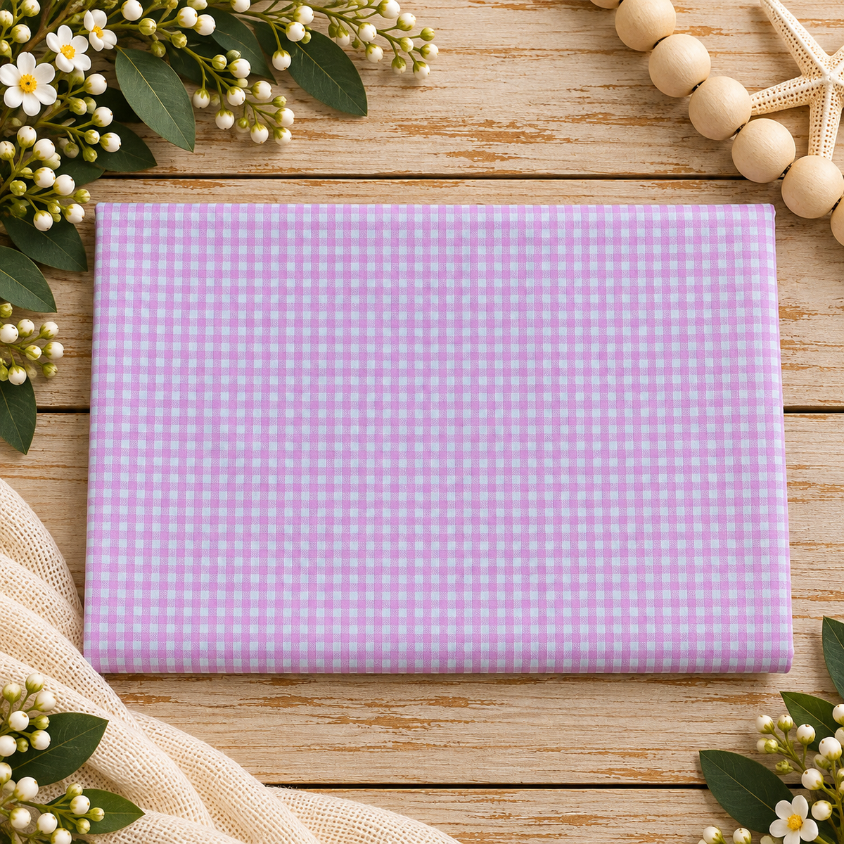 Little Prints Seersucker Fat Quarters  Gingham &amp; Stripe - Little Blanks