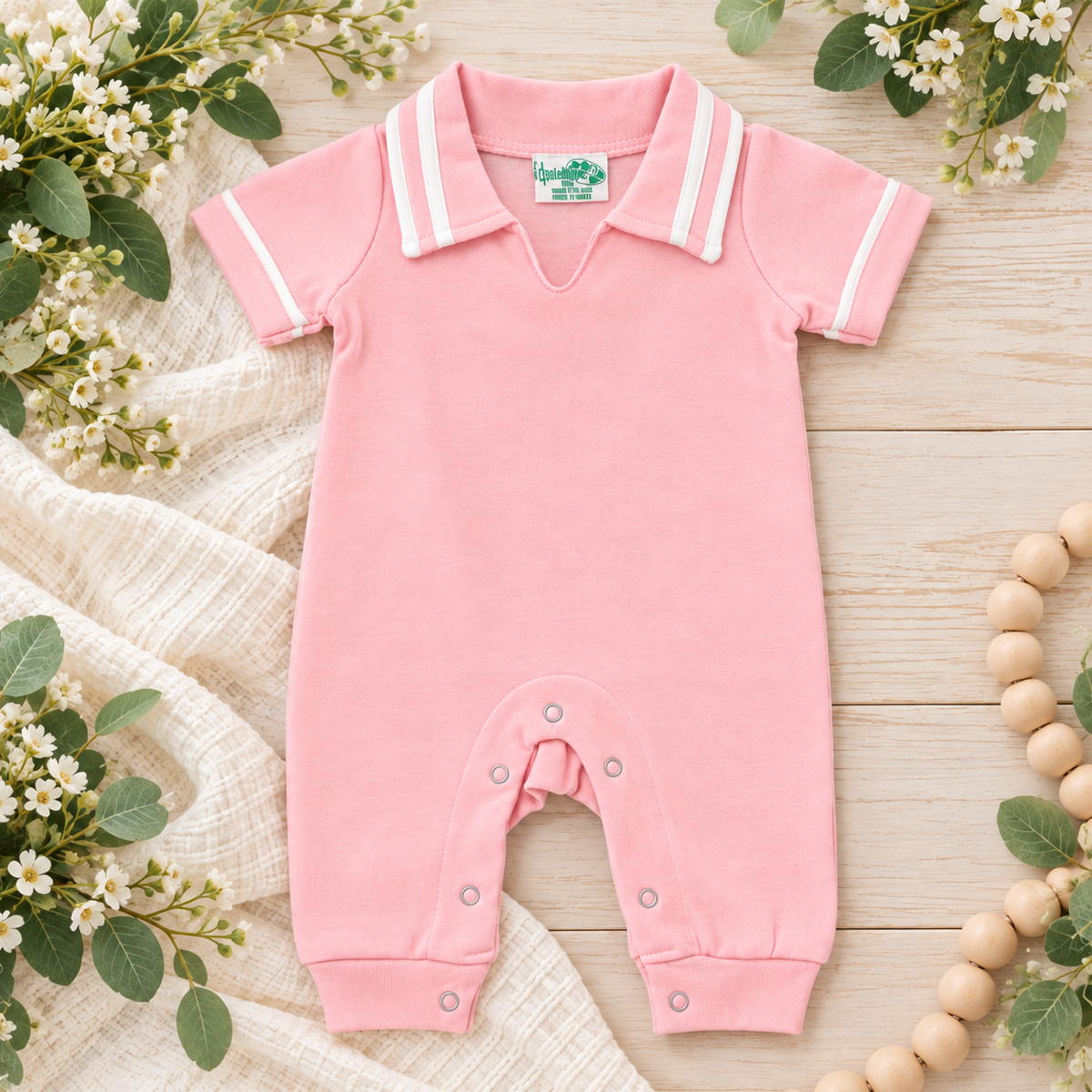 Girls Preppy Baby Polo Romper
