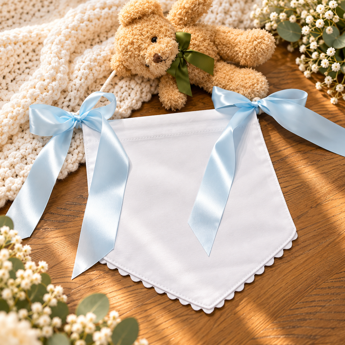 Baby Girl &amp; Boy Banner with Bows
