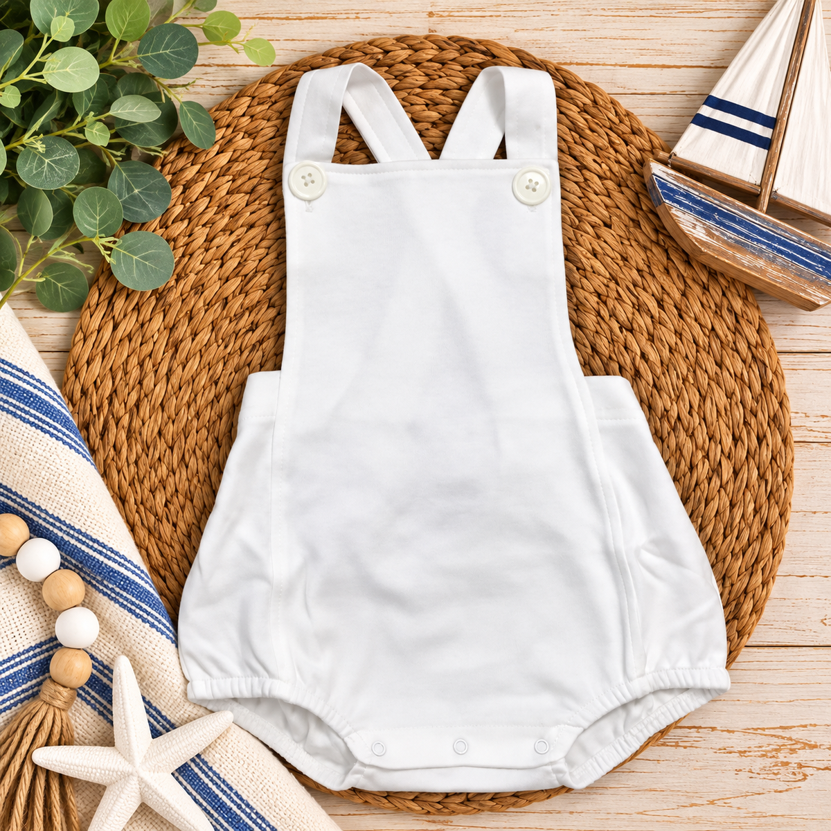 Boys Bubble Romper - Little Blanks