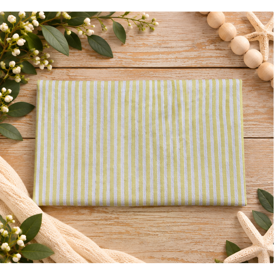 Little Prints Seersucker Fat Quarters  Gingham &amp; Stripe - Little Blanks