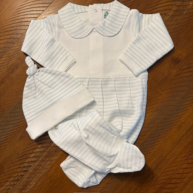 Clearance Discontinued Collar Footie with matching Beanie Hat