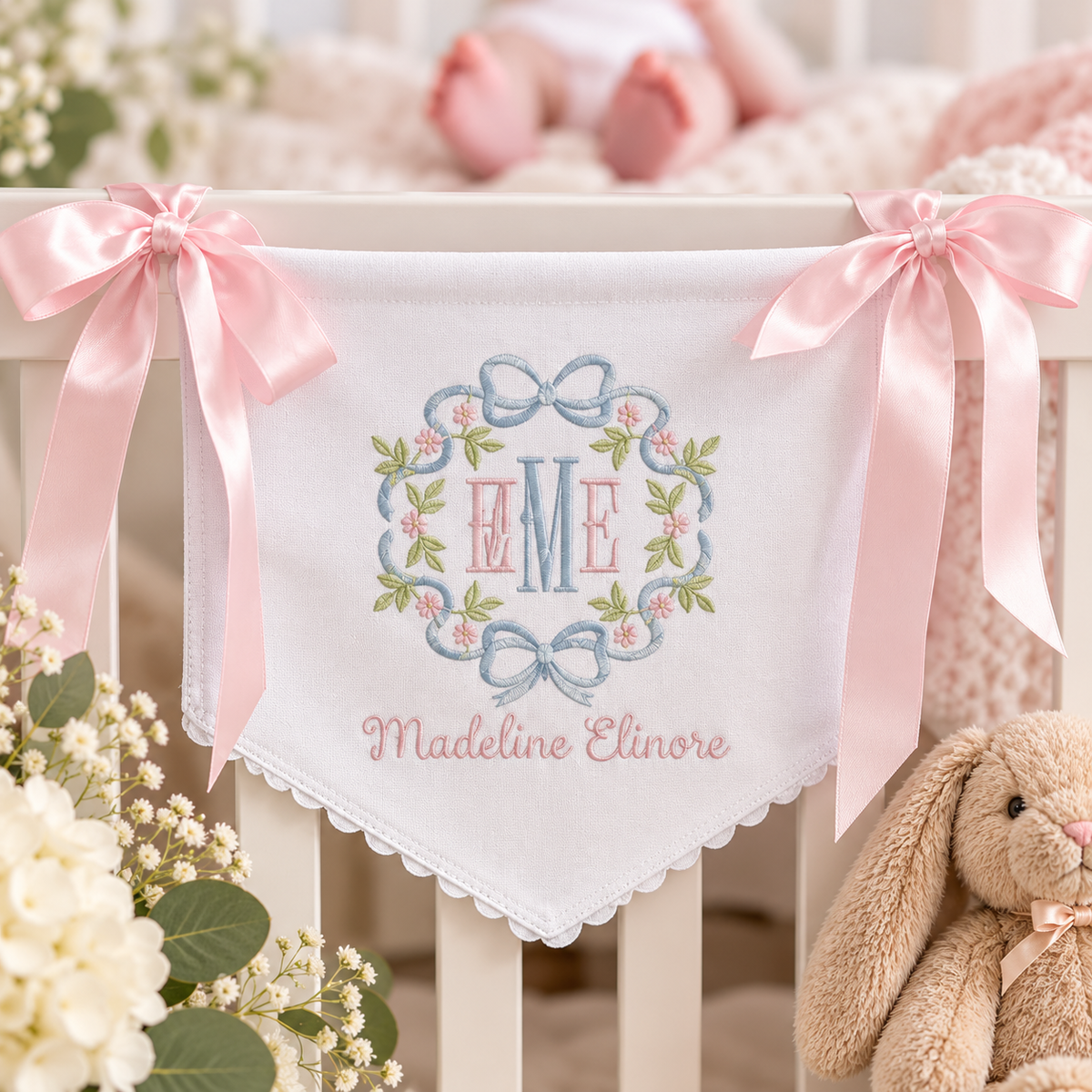 Baby Girl &amp; Boy Banner with Bows