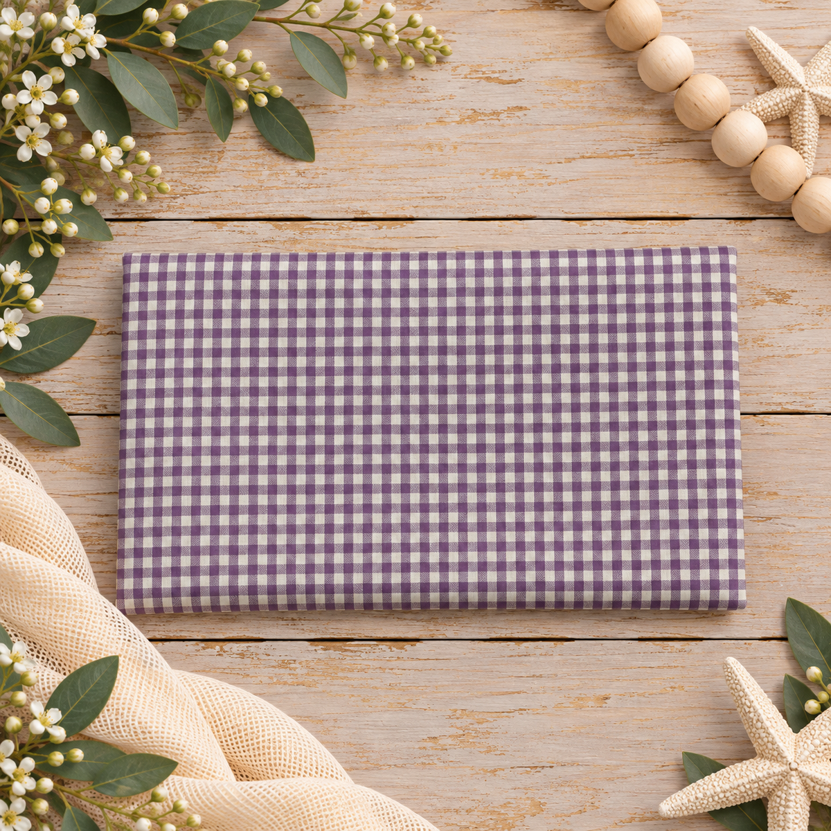 Little Prints Seersucker Fat Quarters  Gingham &amp; Stripe - Little Blanks