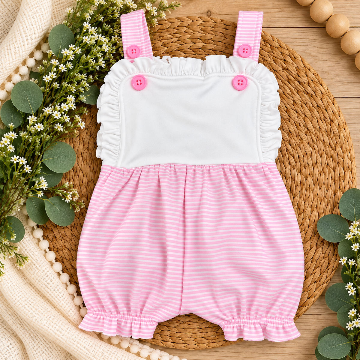 Girls Ruffle Legged Bubble Romper- NEW STYLE OPTIONS!! - Little Blanks