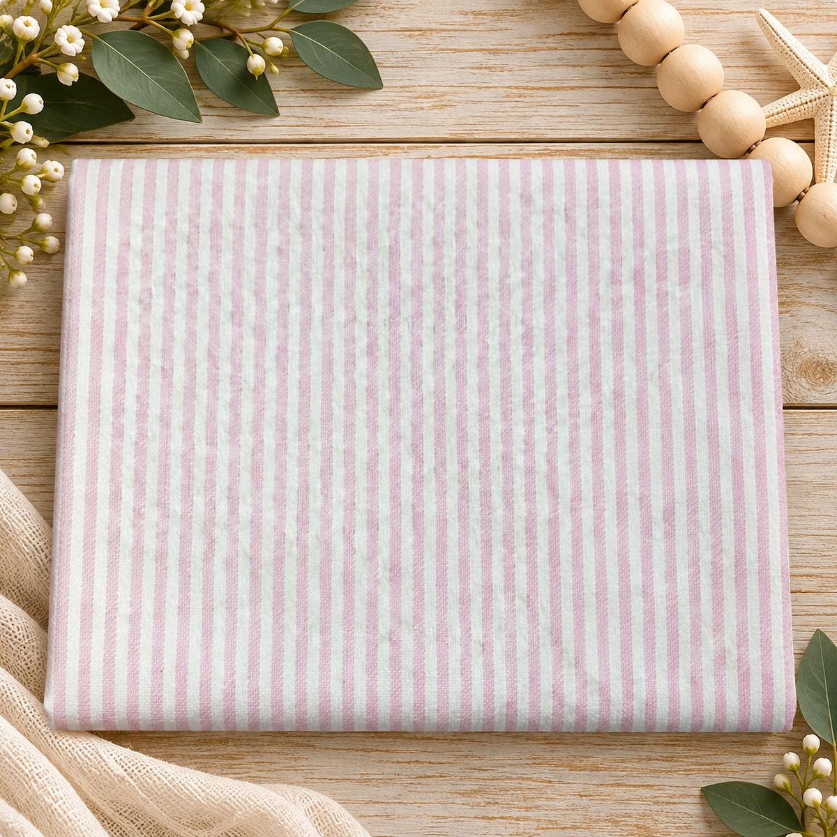 Little Prints Seersucker Fat Quarters  Gingham &amp; Stripe - Little Blanks