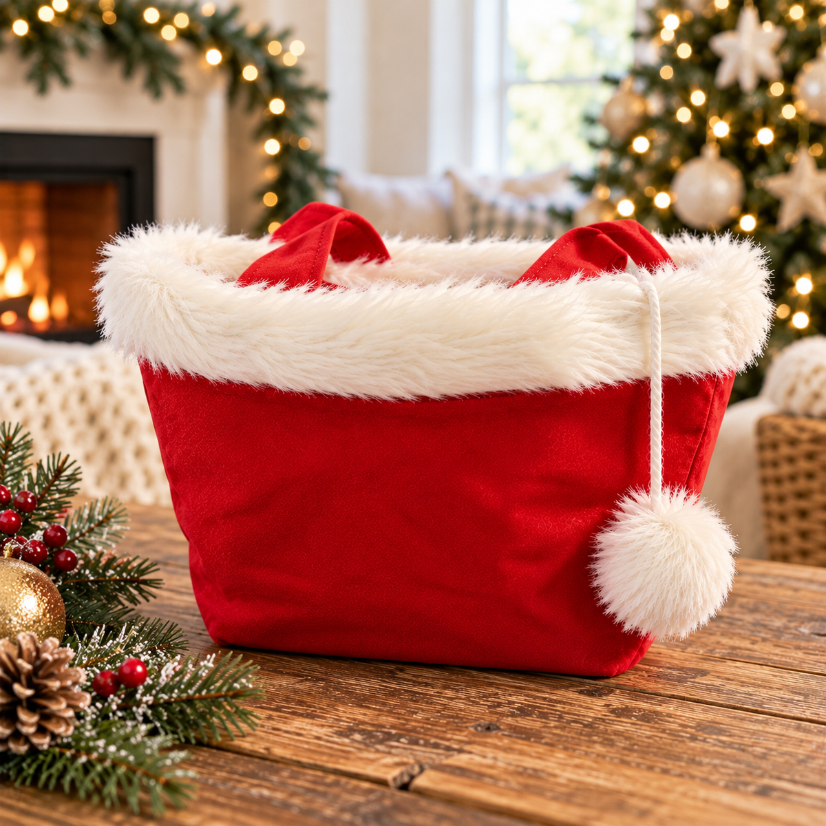 Boutique Style Christmas Gift Bag/Tote