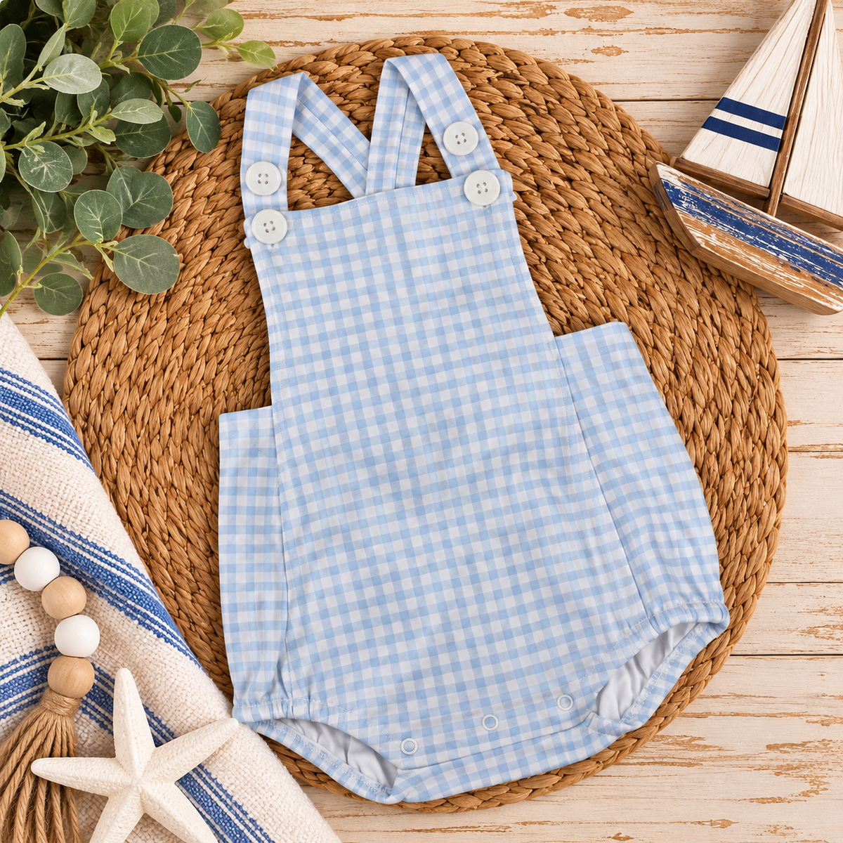 Boys Bubble Romper - Little Blanks