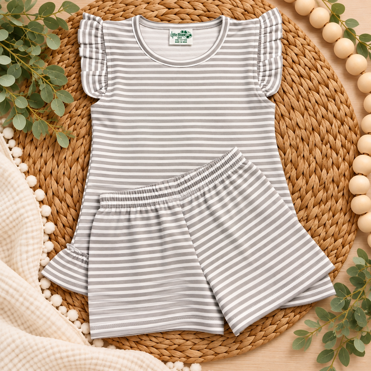 Girls Pocket Dress with Matching Shorts