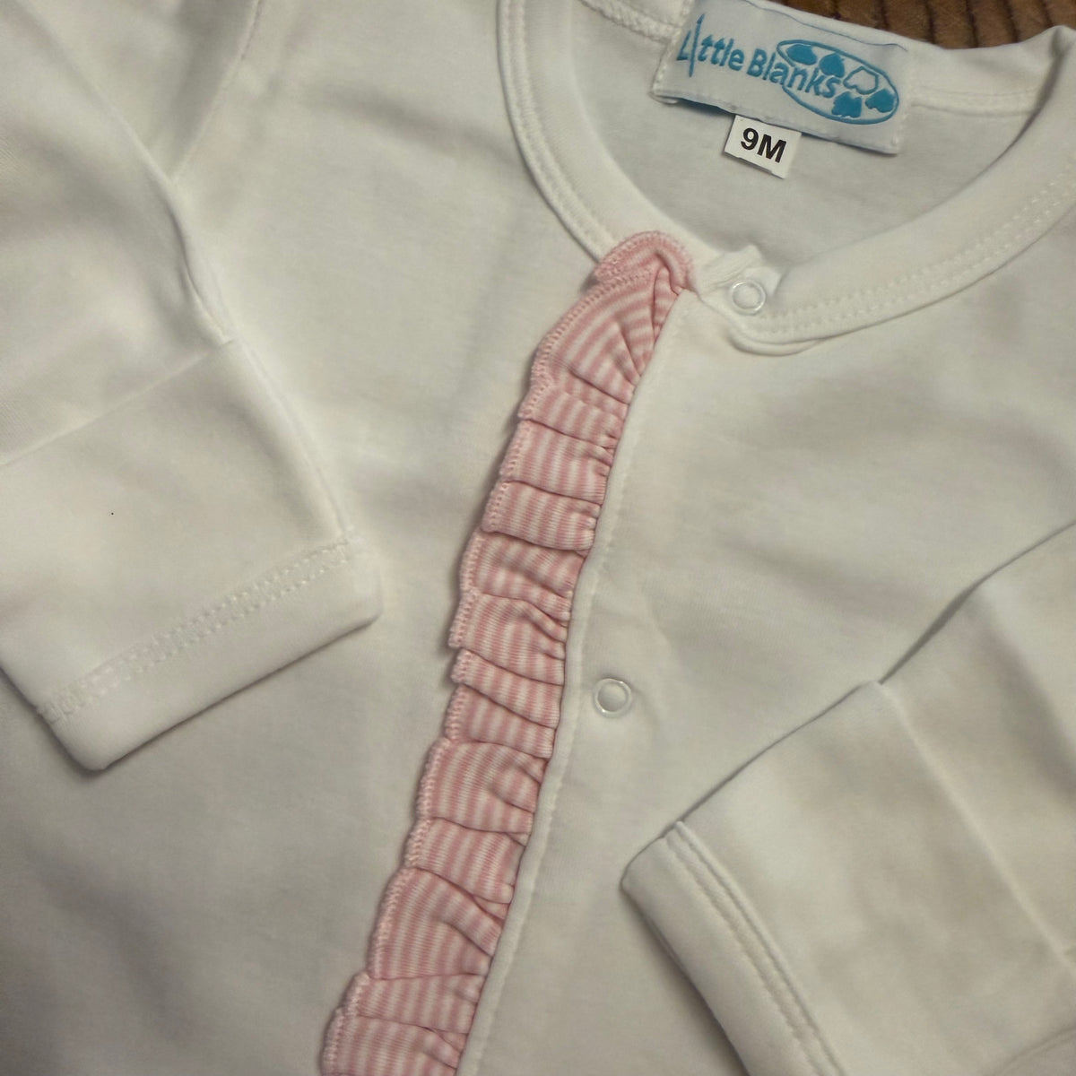 Discontinued Clearance Girls Footie with &amp; without Matching Burp Cloth &amp; Beanie Hat - Little Blanks