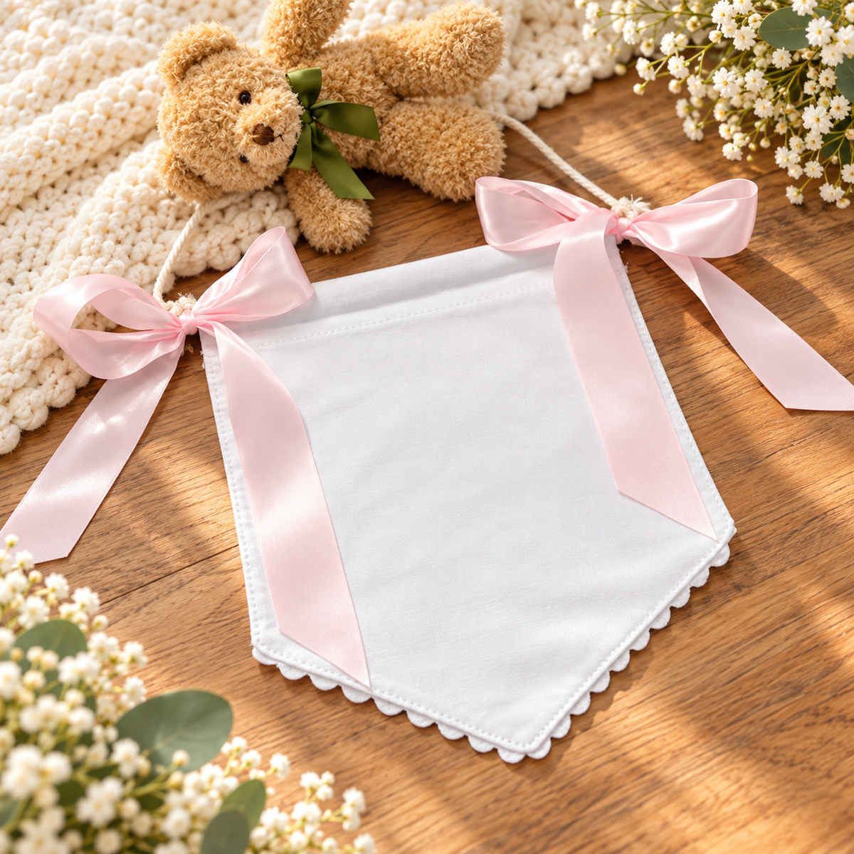 Baby Girl &amp; Boy Banner with Bows