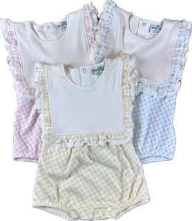 Boutique Style Ruffle Bib Bubble Romper - Little Blanks