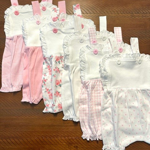 Girls Ruffle Legged Bubble Romper- NEW STYLE OPTIONS!! - Little Blanks