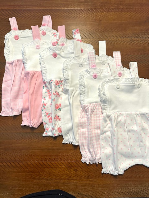 Girls Ruffle Legged Bubble Romper- NEW STYLE OPTIONS!! - Little Blanks