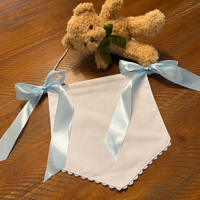 Baby Girl &amp; Boy Banner with Bows - Little Blanks