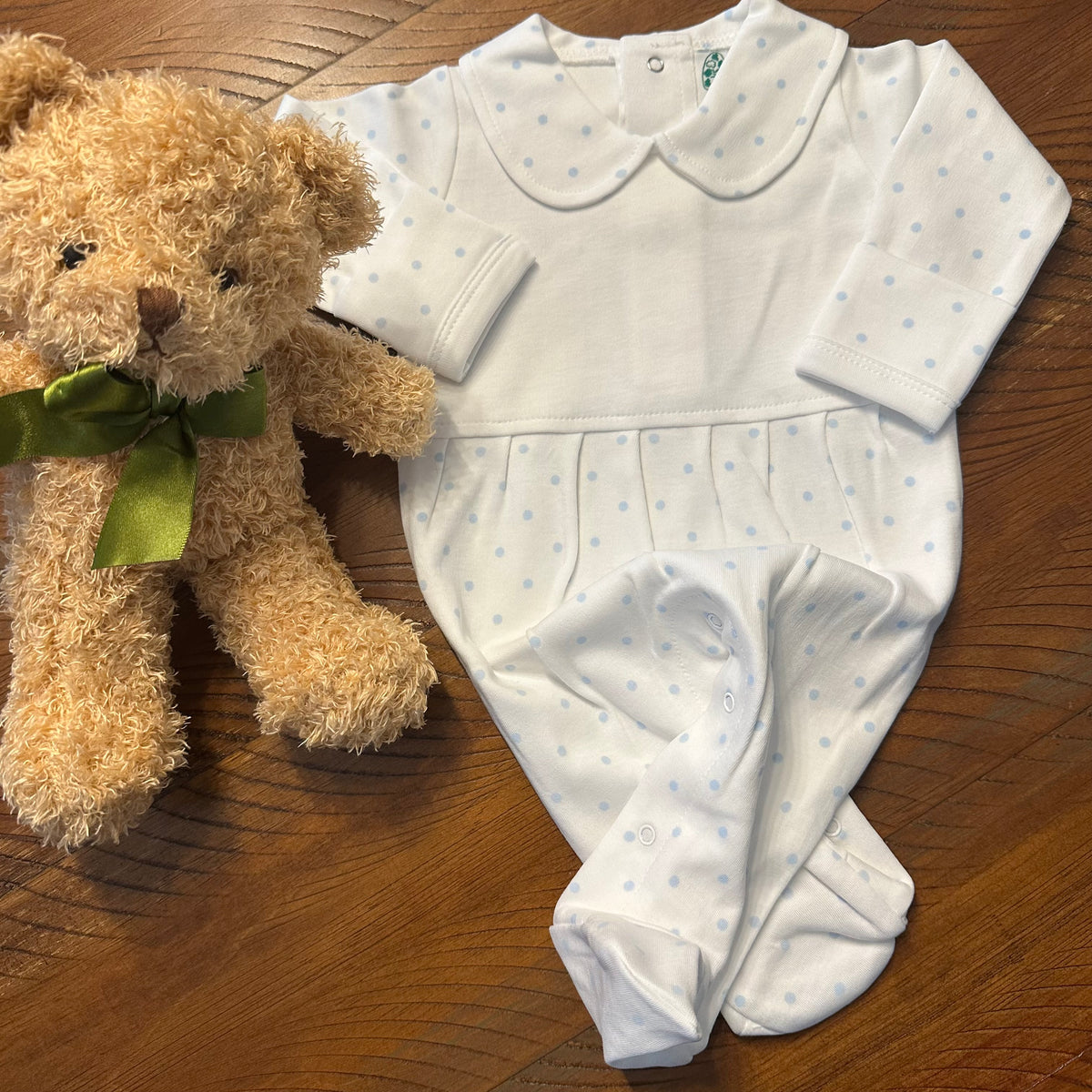 Boutique Style Collar Footie with Bib Detail - NEW COLOR ADDED! - Little Blanks