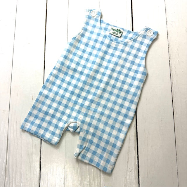 Boys Sleeveless Rompers in All Cotton - NEW PRINT - Little Blanks