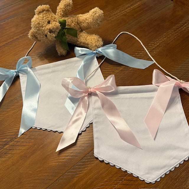 Baby Girl & Boy Banner with Bows