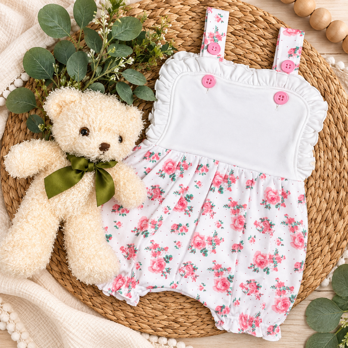 Girls Ruffle Legged Bubble Romper- NEW STYLE OPTIONS!! - Little Blanks