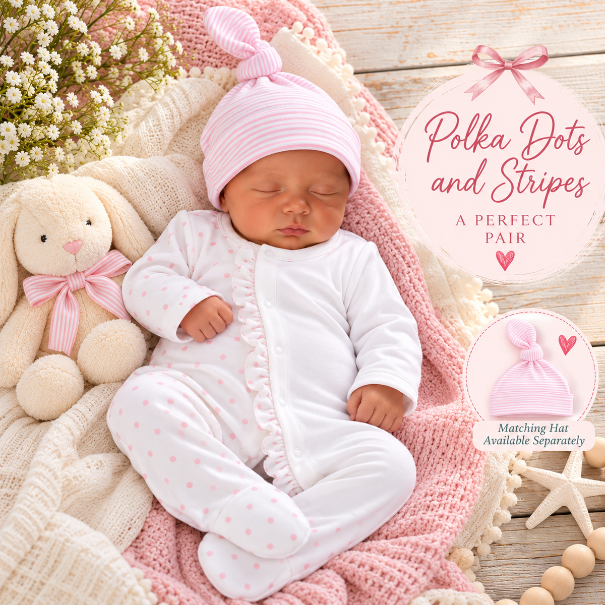 Girls Pink &amp; Purple Floral &amp; Pink Polka Dot Splitz! with Applique Swatch