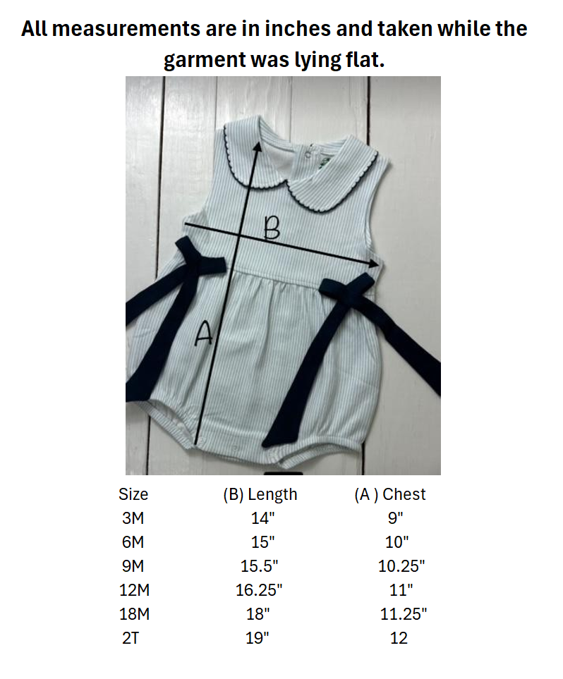 Girls Collar Romper/Bodysuit with Eyelet Trim &amp; Bows - Little Blanks