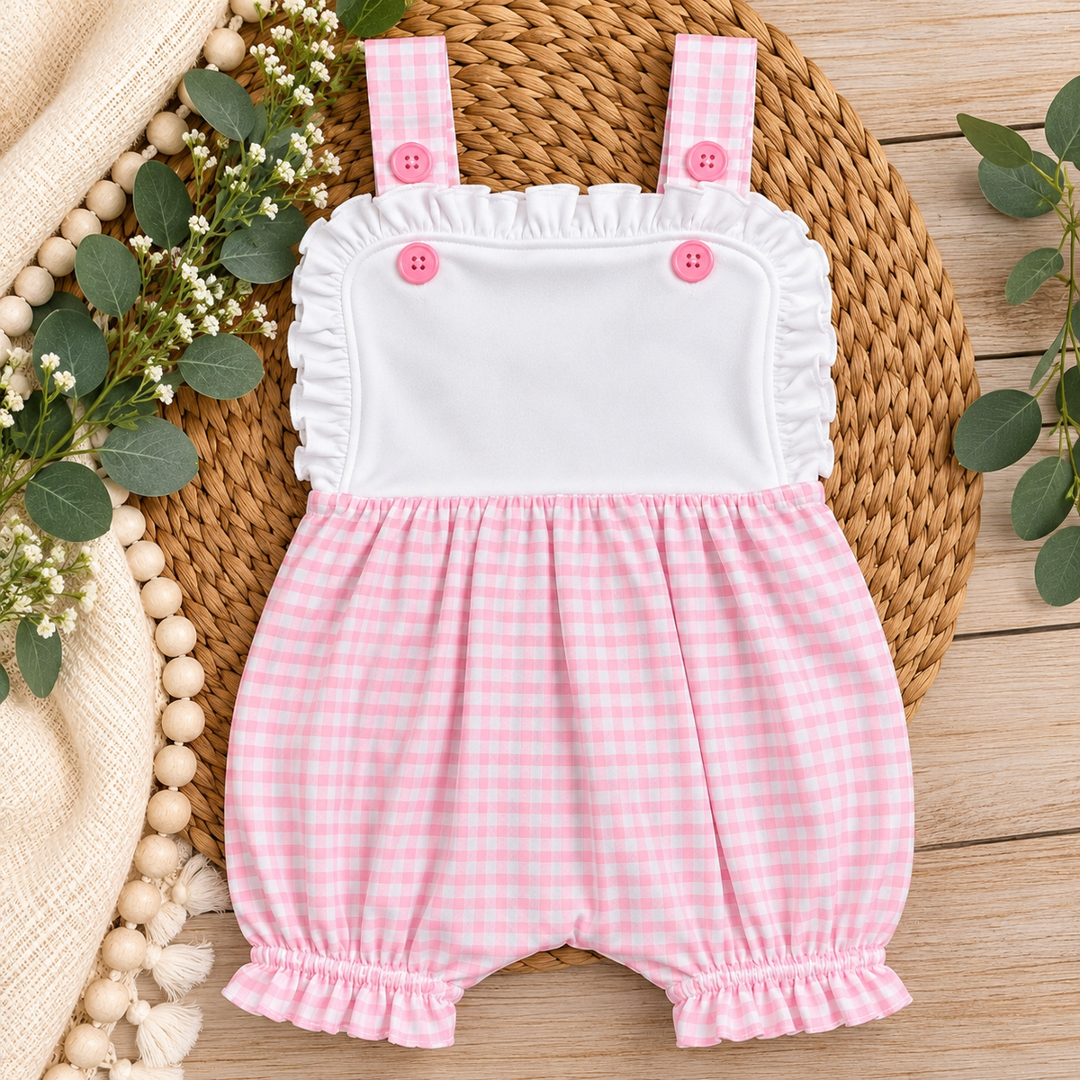 Girls Ruffle Legged Bubble Romper- NEW STYLE OPTIONS!! - Little Blanks