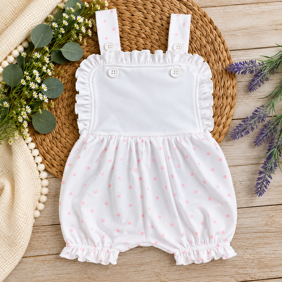 Girls Ruffle Legged Bubble Romper- NEW STYLE OPTIONS!! - Little Blanks