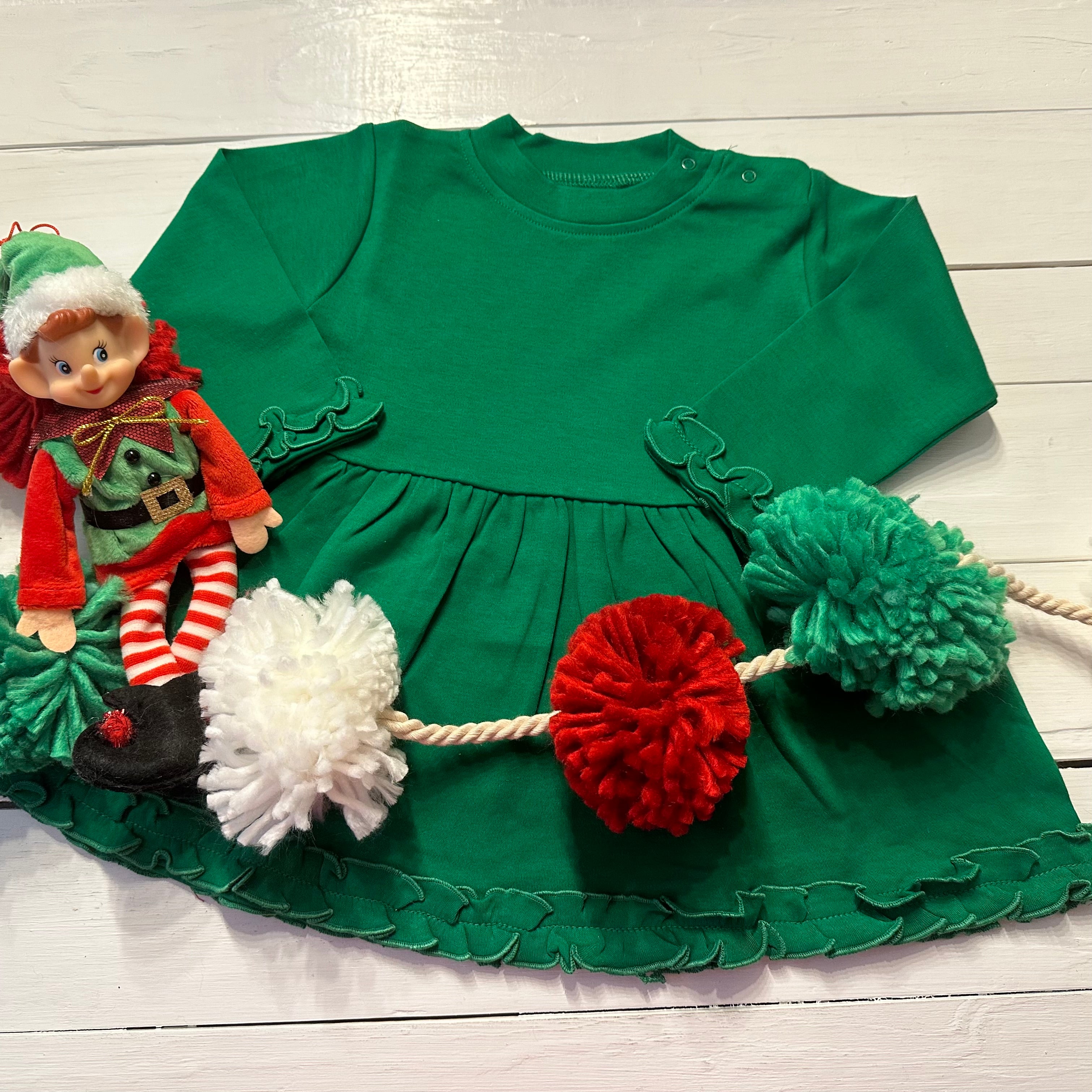 Girls Bubble Long Sleeve Shirt | Little Blanks 4T / Kelly Green Girls Bubble Long Sleeve Shirt | Little Blanks 4T / Kelly Green