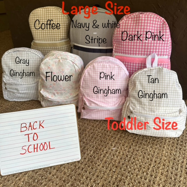 Backpack NEW SIZE &amp; NEW STYLES - Little Blanks