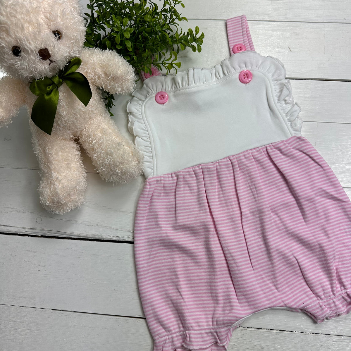 Girls Ruffle Legged Bubble Romper- NEW STYLE OPTIONS!! - Little Blanks