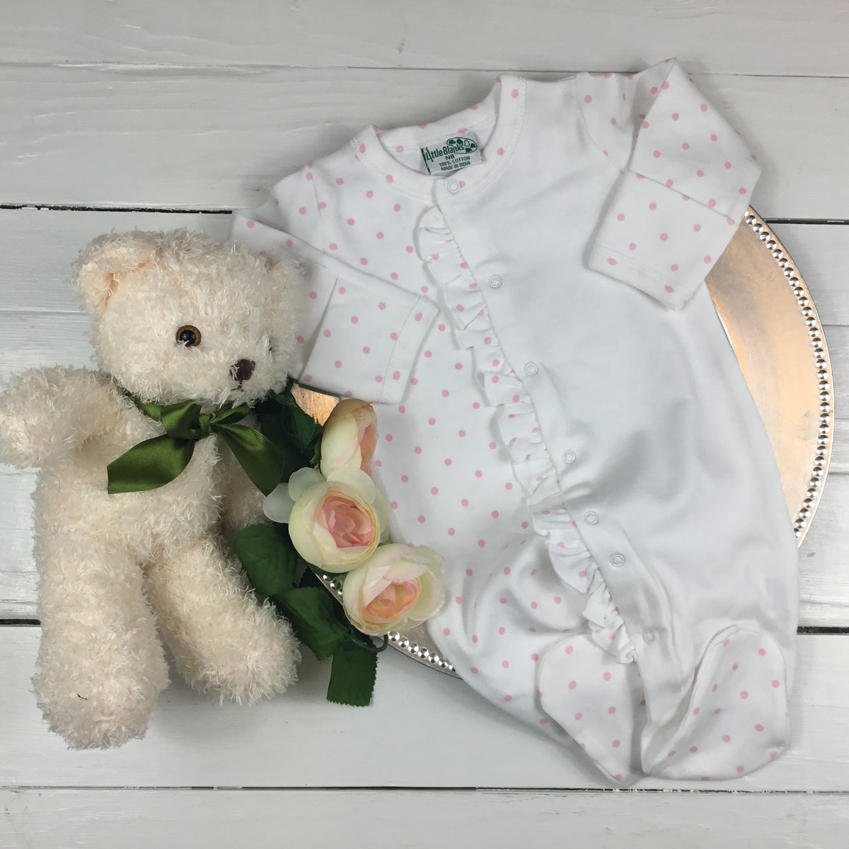 Girls Pink &amp; Purple Floral Splitz! with Applique Swatch - Little Blanks