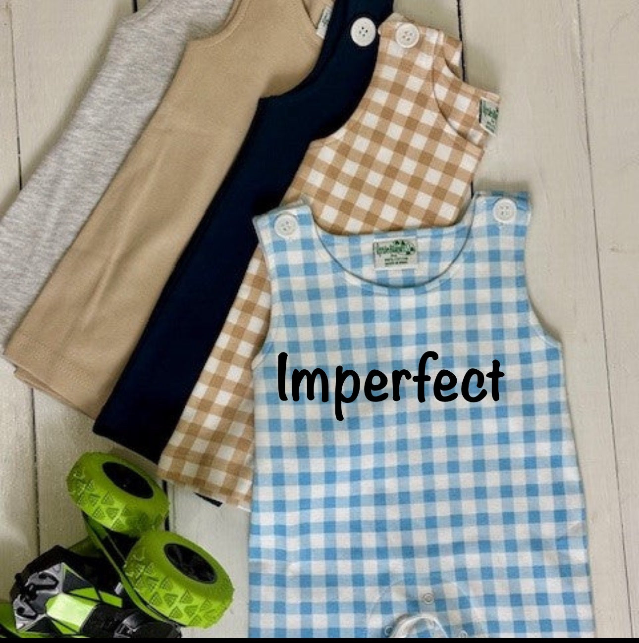 Imperfect Boys Sleeveless Rompers - Little Blanks