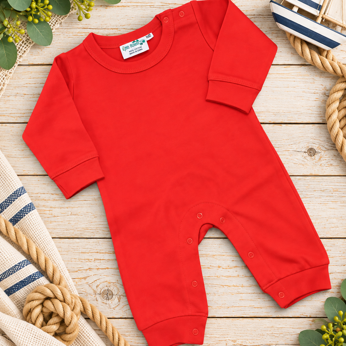 Baby Boy Long Sleeve ROMPER Solids &amp; Stripes