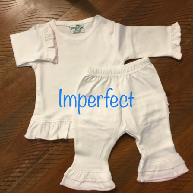 Imperfect 2-Piece Romper Set with Ruffles - Little Blanks