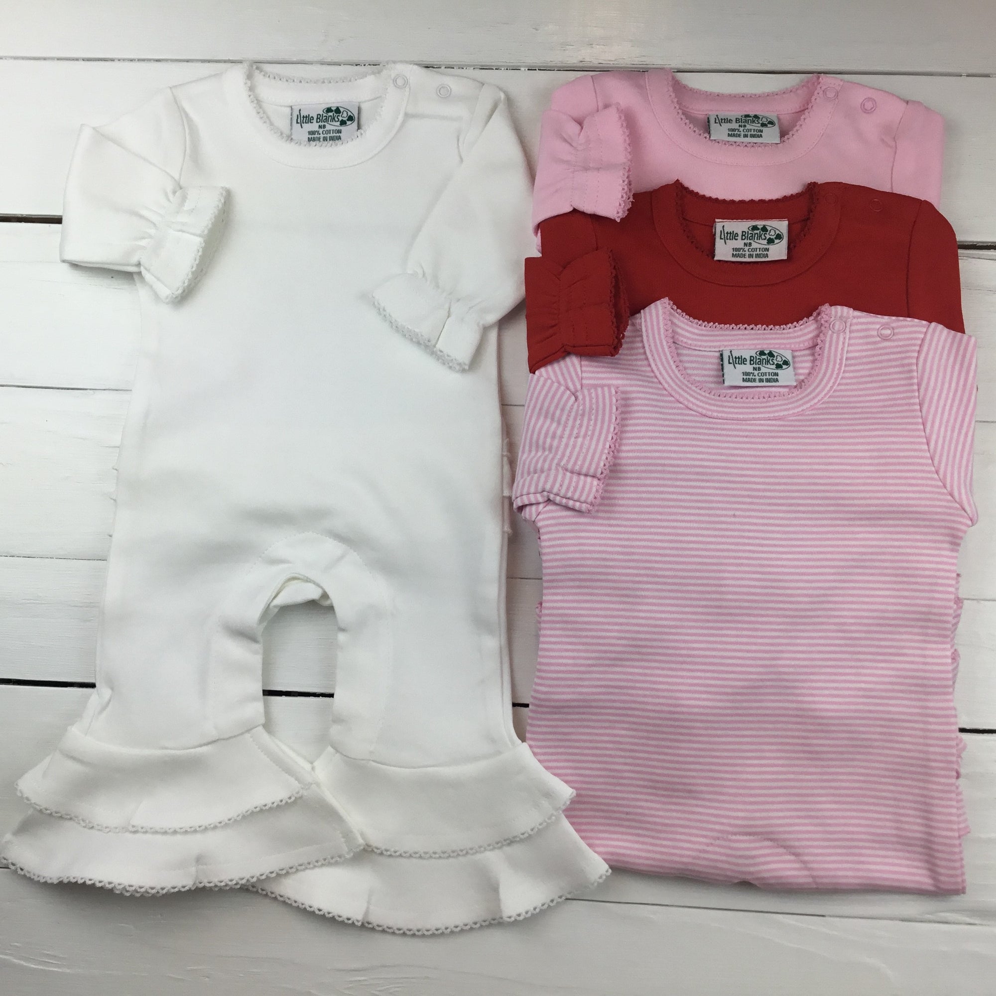 Baby Girl Sleeved Romper - Little Blanks