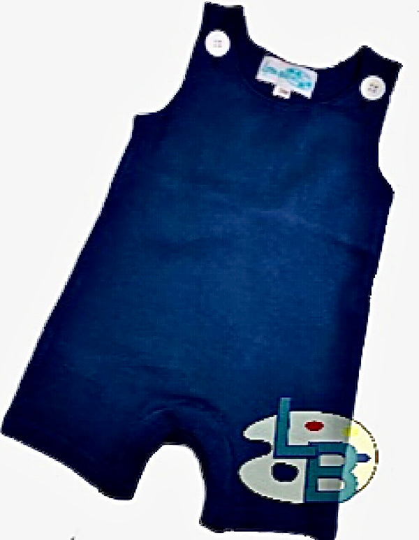 Boys Sleeveless Rompers in All Cotton - Little Blanks