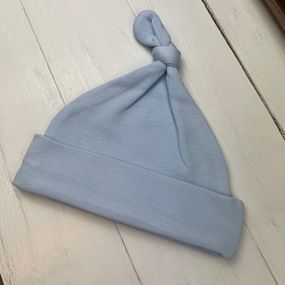 Solid Color Knotted Beanie Hats - Unisex - Little Blanks