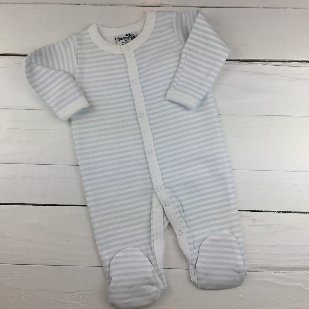 Striped Footie Unisex New Arrival - Little Blanks