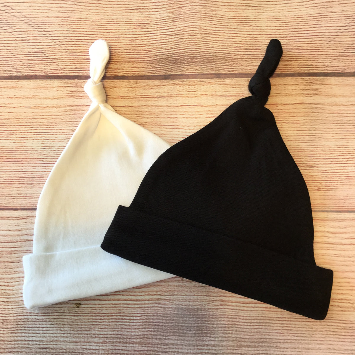 Solid Color Knotted Beanie Hats - Unisex - Little Blanks, LLC