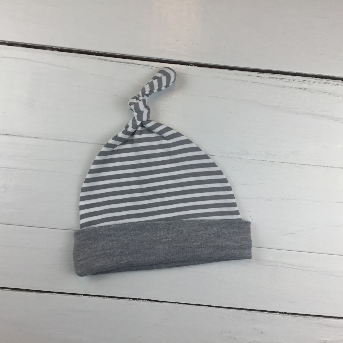 Solid &amp; Striped Color Knotted Beanie Hats - Unisex - Little Blanks