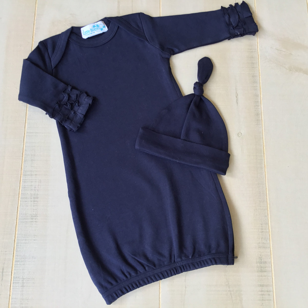 Solid OR Striped Baby Gown - Unisex - Little Blanks, LLC