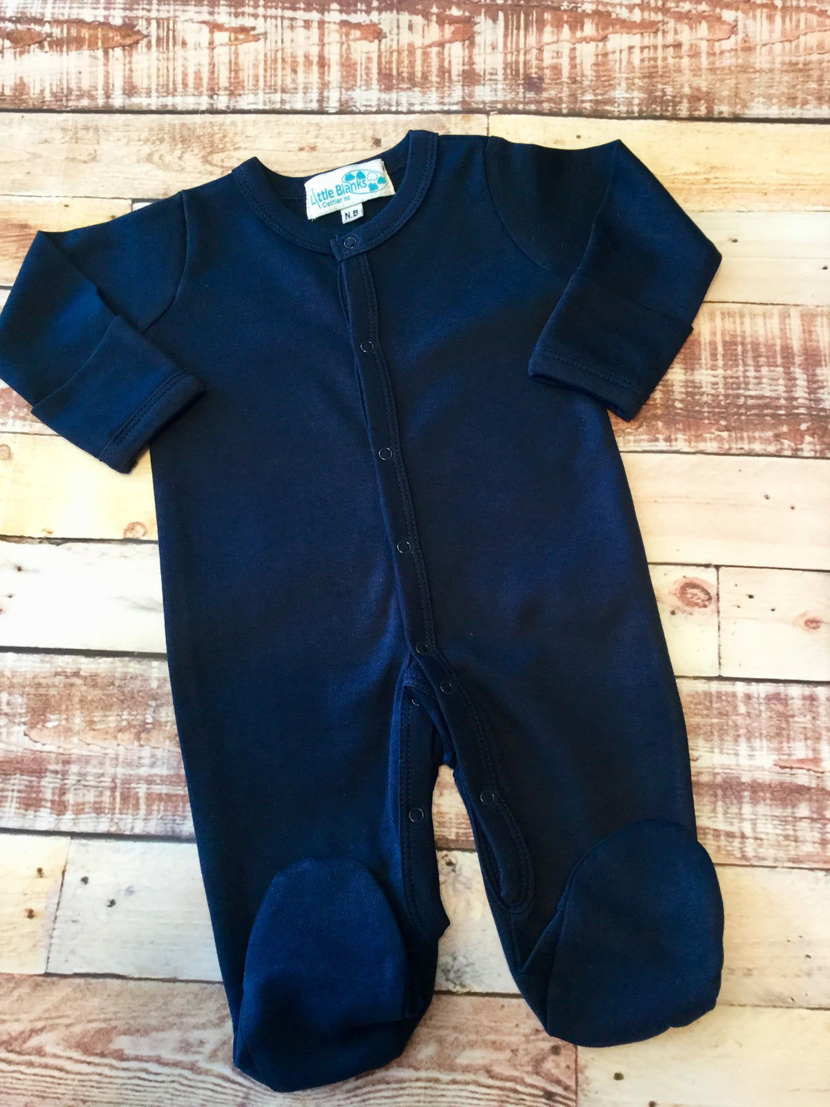 Solid Color Footies -Unisex - Little Blanks, LLC