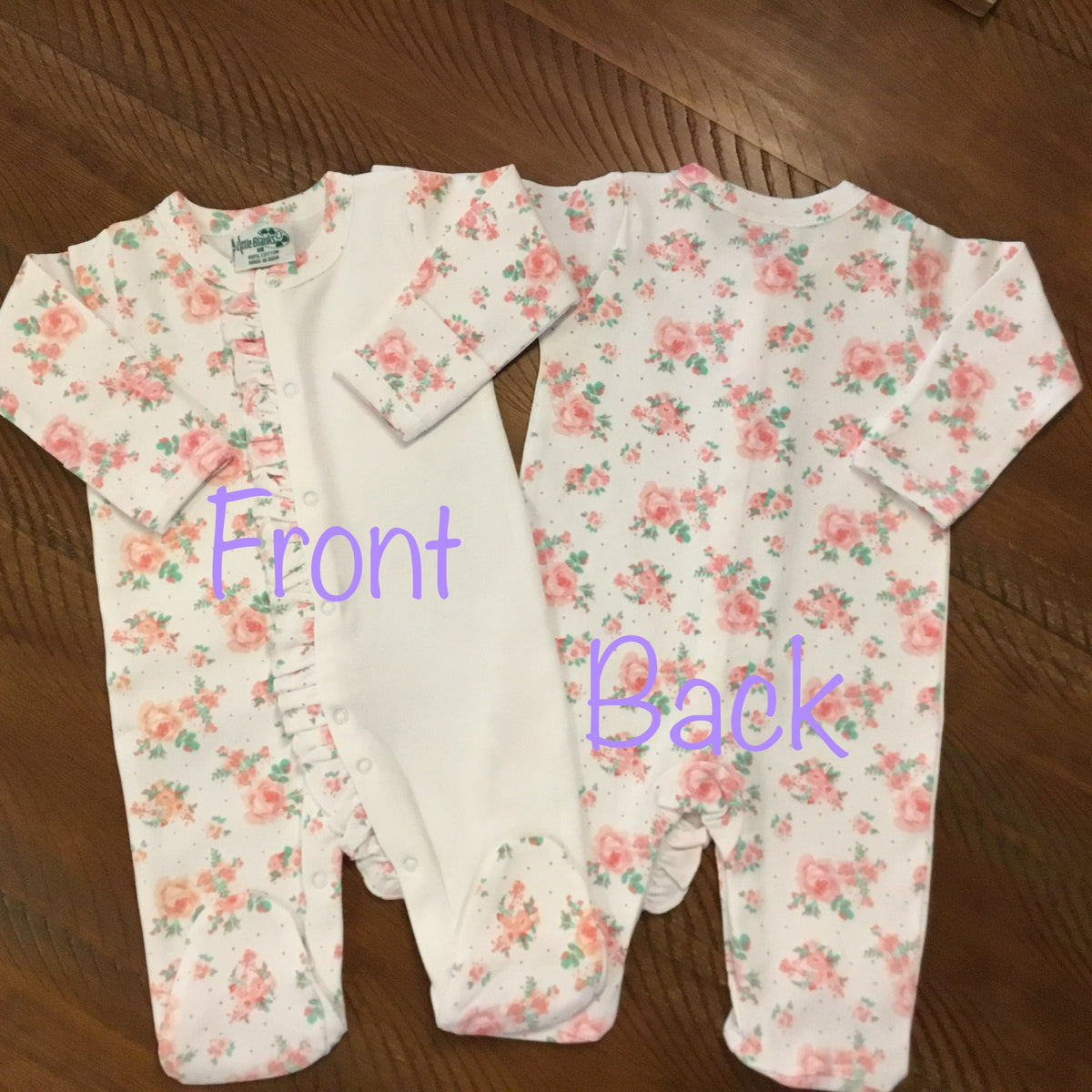 Girls Pink &amp; Purple Floral Splitz! with Applique Swatch - New Arrival - Little Blanks