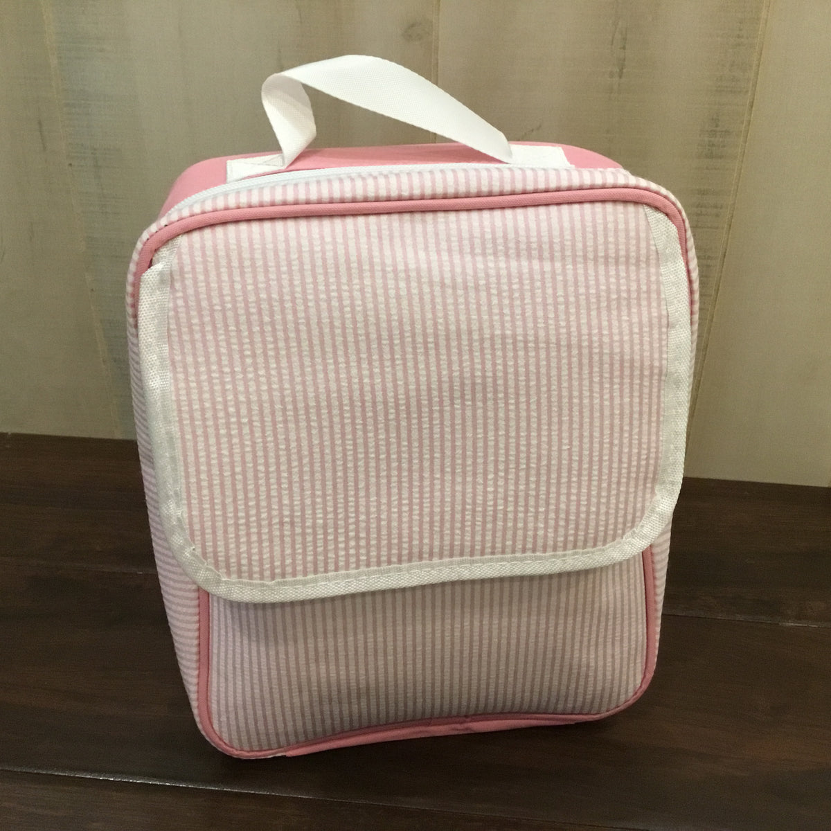 Seersucker Insulated Lunch Box-Tote - Little Blanks, LLC
