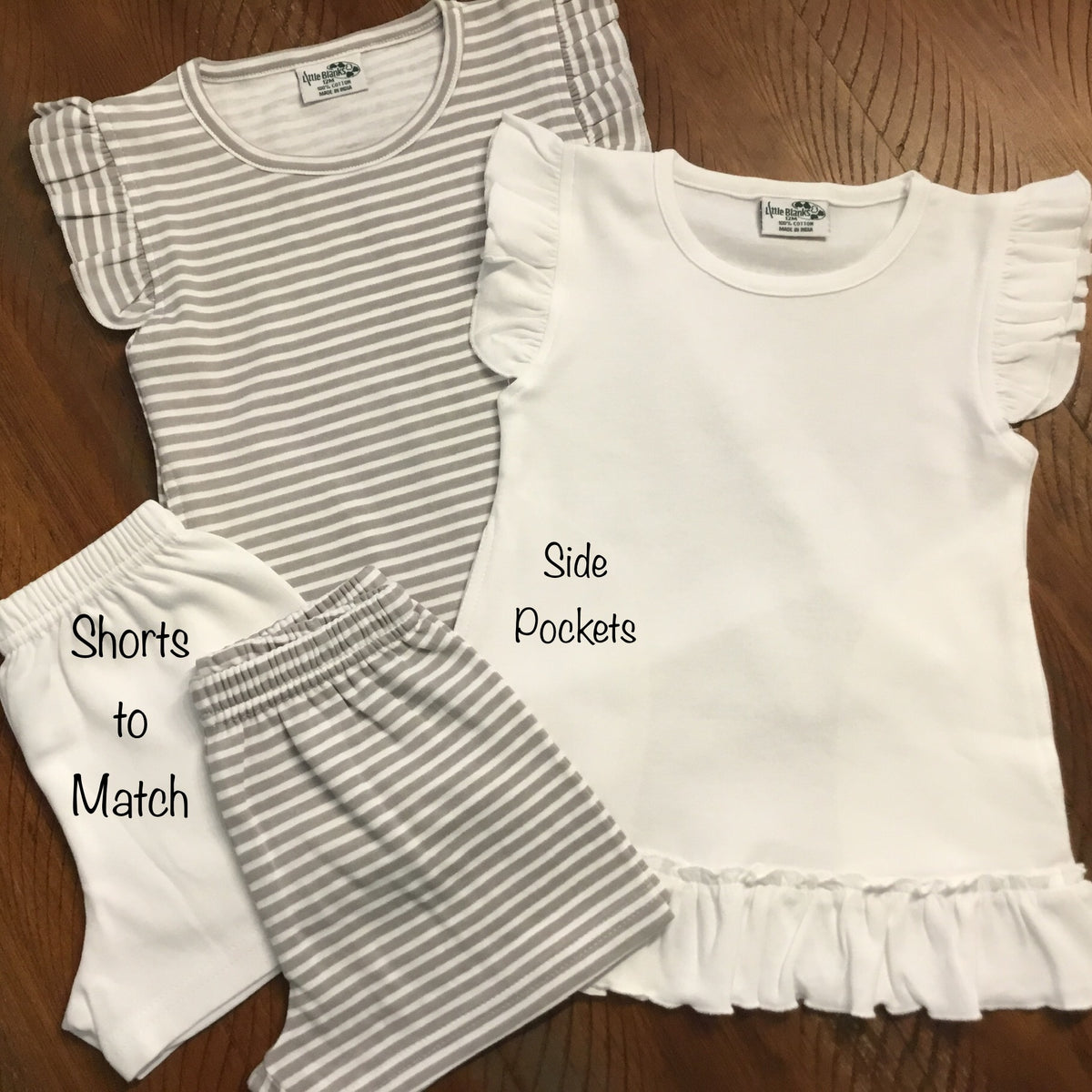 Girls Pocket Dress with Matching Shorts - New Arrival - Little Blanks