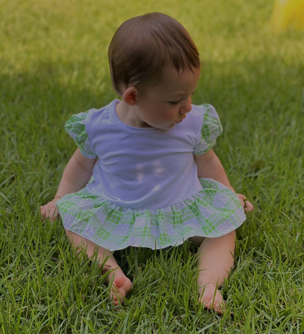 Girls Seersucker Bubble Romper- Boutique Style - Little Blanks