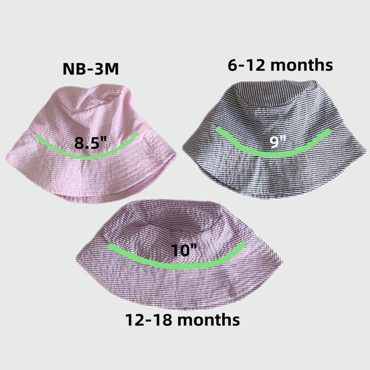 Seersucker Bucket Sun Hats - New Arrivals - Little Blanks