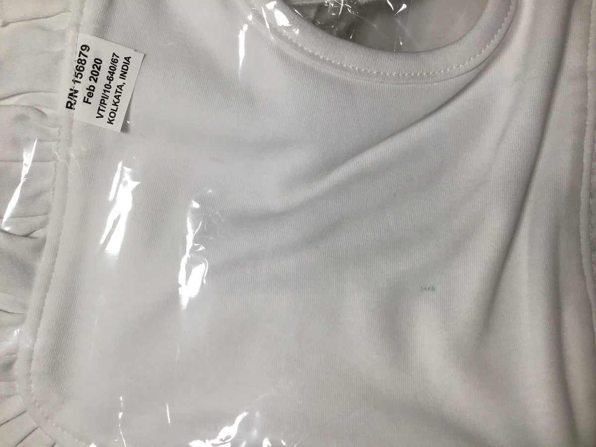 CLEARANCE- Imperfect Girls Ruffle Bibs - Set of Five (5)  Please Read description - Little Blanks, LLC