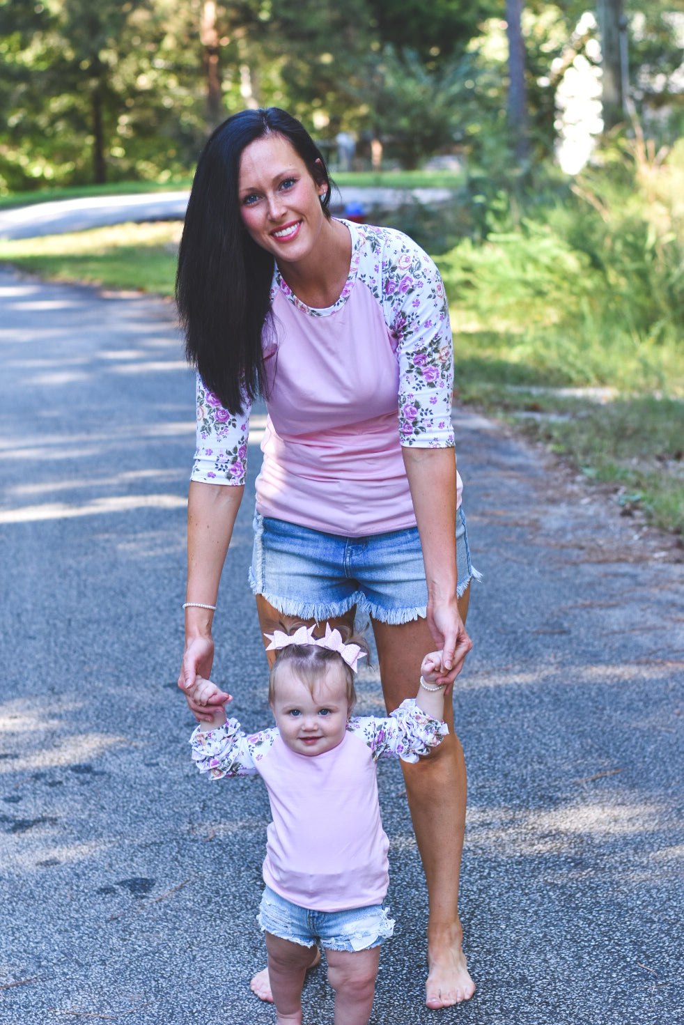 Mom matching - Women&#39;s Raglan Shirt - Little Blanks, LLC