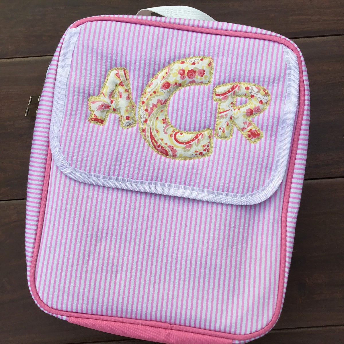 Seersucker Insulated Lunch Box-Tote - Little Blanks, LLC